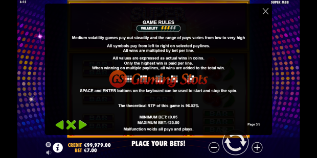 Game Rules for Super M88 slot from Pragmatic Play