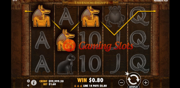 Base Game for Tales of Egypt slot by Pragmatic Play