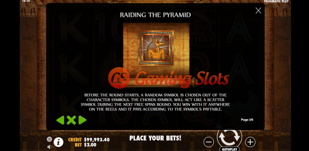 Game Rules for Tales of Egypt slot by Pragmatic Play