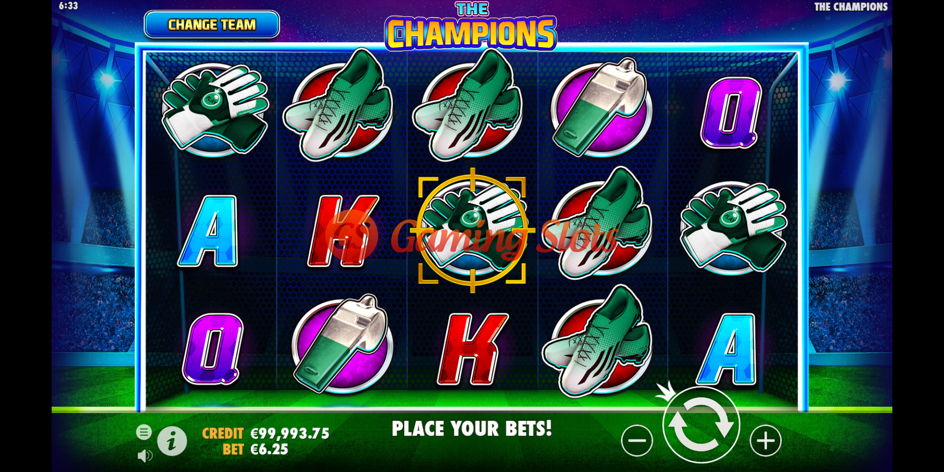 Base Game for The Champions slot from Pragmatic Play