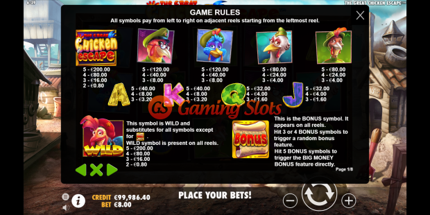 Game Rules for The Great Chicken Escape slot from Pragmatic Play