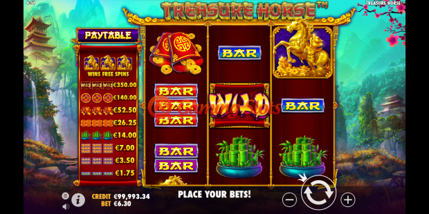 Base Game for Treasure Horse slot from Pragmatic Play