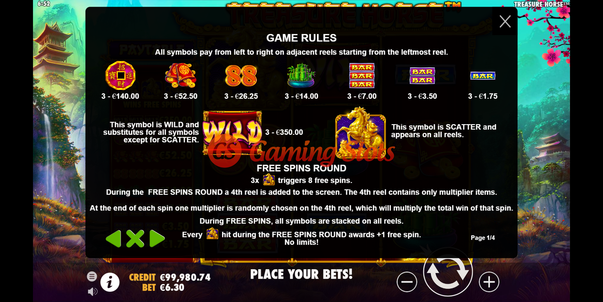Game Rules for Treasure Horse slot from Pragmatic Play
