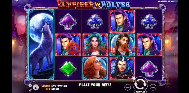 Base Game for Vampires Vs Wolves slot by Pragmatic Play