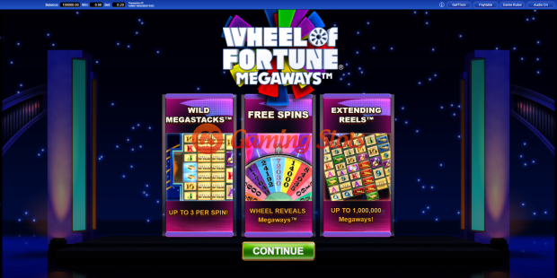 Game Intro for Wheel of Fortune Megaways slot from Big Time Gaming
