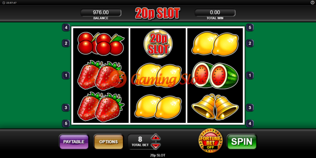 Base Game for 20p slot from Inspired Gaming