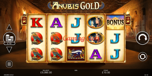 Base Game for Anubis Gold slot from Inspired Gaming