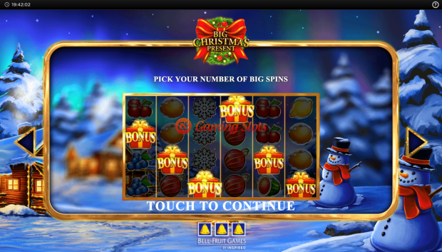 Game Intro for Big Christmas Present slot from Inspired Gaming