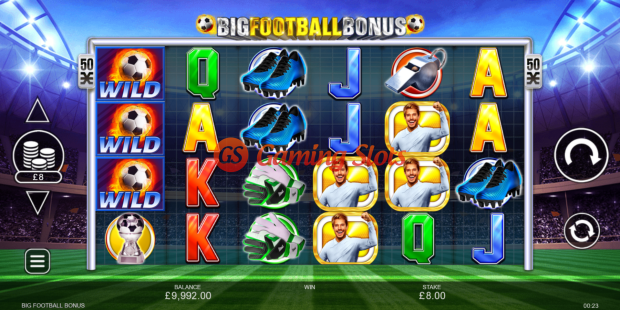 Base Game for Big Football Bonus slot from Inspired Gaming