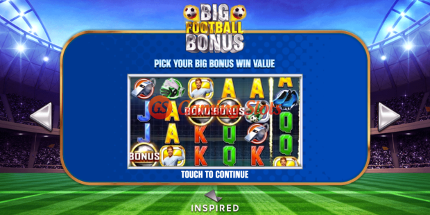 Game Intro for Big Football Bonus slot from Inspired Gaming