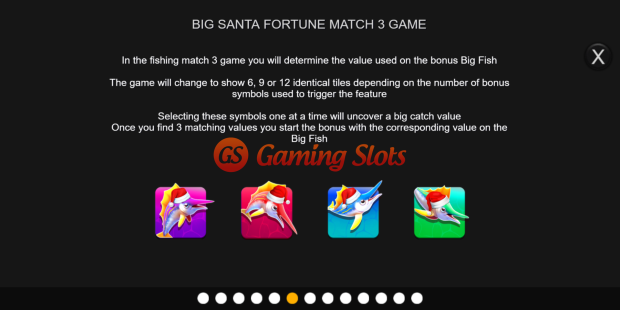 Pay Table for Big Santa Fortune slot from Inspired Gaming
