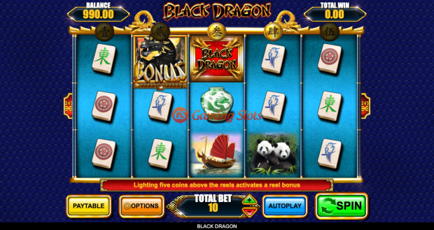 Base Game for Black Dragon slot from Inspired Gaming