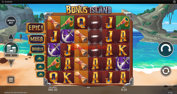 Base Game for Bonus Island slot from Inspired Gaming