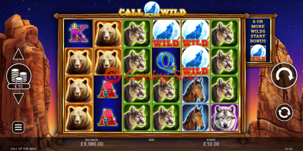 Base Game for Call of the Wild slot from Inspired Gaming