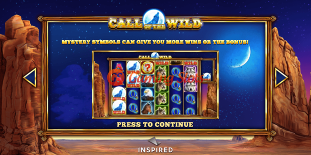 Game Intro for Call of the Wild slot from Inspired Gaming