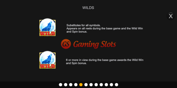 Pay Table for Call of the Wild slot from Inspired Gaming
