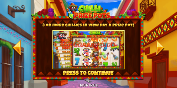 Game Intro for Chilli Prize Pots slot from Inspired Gaming