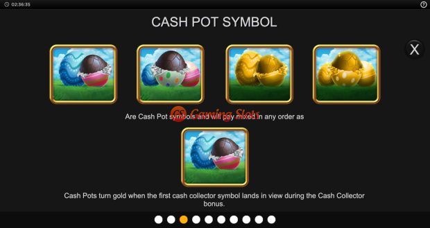 Game Rules for Chocolate Cash Pots slot from Inspired Gaming