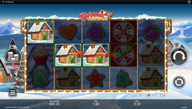 Base Game for Christmas Cash Spins slot from Inspired Gaming
