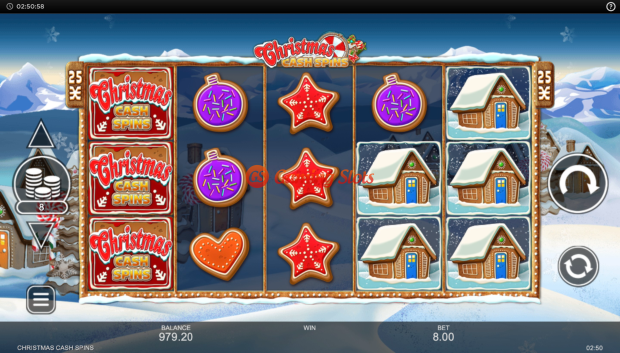 Base Game for Christmas Cash Spins slot from Inspired Gaming