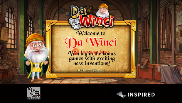 Game Intro for Da Winci slot from Inspired Gaming