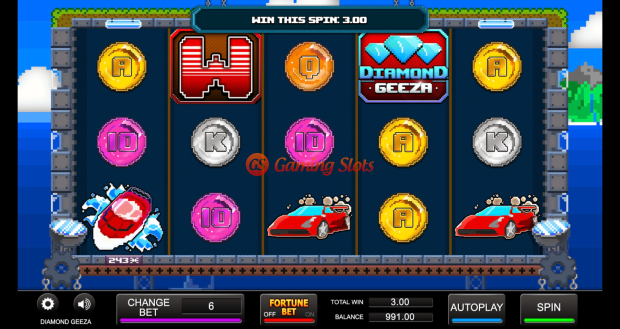 Base Game for Diamond Geeza slot from Inspired Gaming