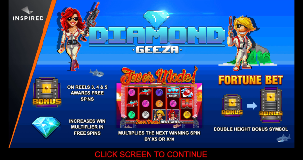Game Intro for Diamond Geeza slot from Inspired Gaming