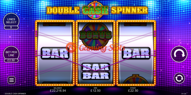 Base Game for Double Cash Spinner slot from Inspired Gaming