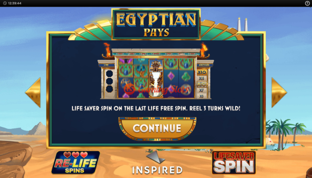 Game Intro for Egyptian Pays slot from Inspired Gaming
