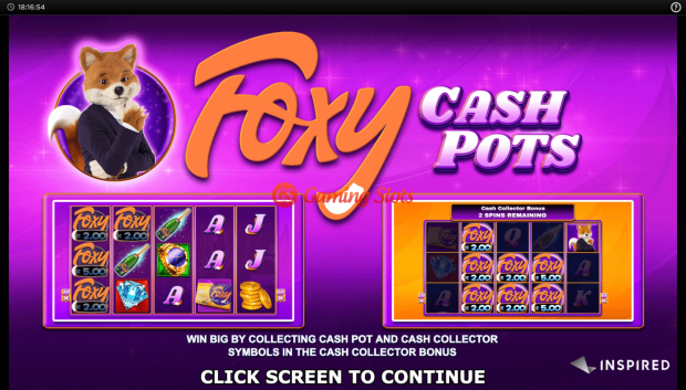Game Intro for Foxy Cashpots slot from Inspired Gaming