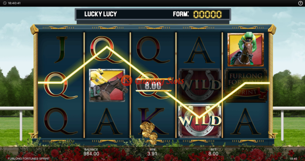 Base Game for Furlong Fortunes slot from Inspired Gaming