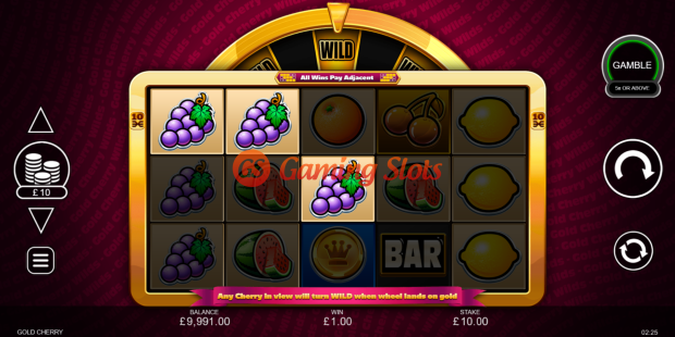 Base Game for Gold Cherry slot from Inspired Gaming