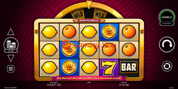 Base Game for Gold Cherry slot from Inspired Gaming