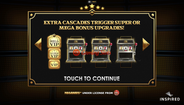 Game Intro for Golden Nugget Megaways slot from Inspired Gaming