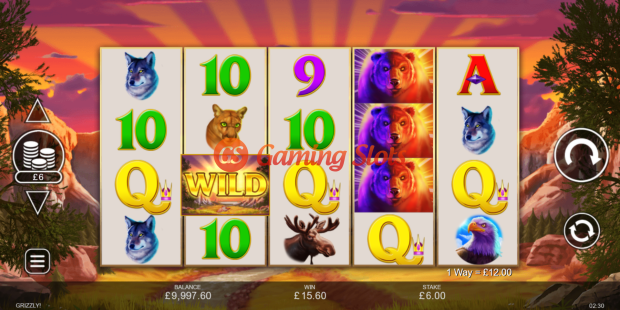 Base Game for Grizzly slot from Inspired Gaming