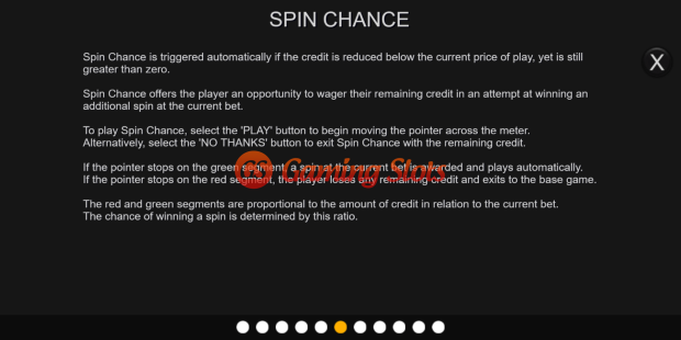 Pay Table for Grizzly slot from Inspired Gaming