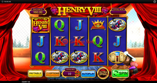 Base Game for Henry VIII slot from Inspired Gaming