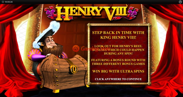 Game Intro for Henry VIII slot from Inspired Gaming