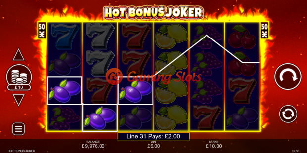 Base Game for Hot Bonus Joker slot from Inspired Gaming