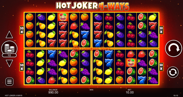 Base Game for Hot Joker 4 Ways slot from Inspired Gaming