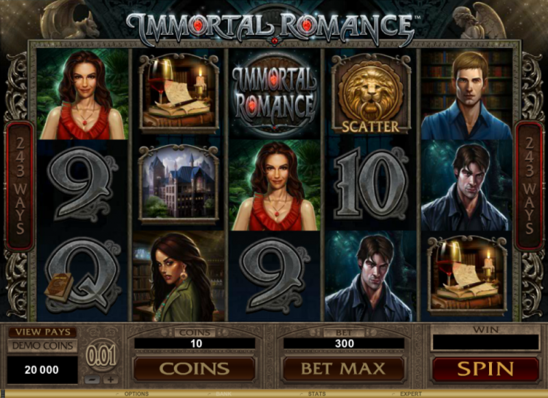 Immortal Romance slot base game