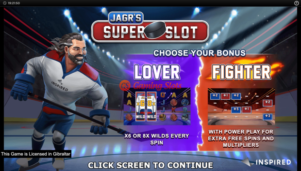 Game Intro for Jagr's Super Slot slot from Inspired Gaming