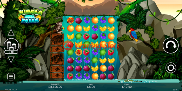 Base Game for Jungle Falls slot from Inspired Gaming