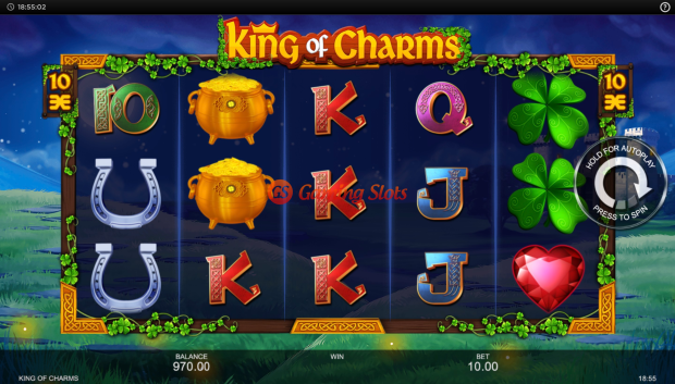 Base Game for King of Charms slot from Inspired Gaming