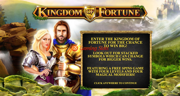 Game Intro for Kingdom of Fortune slot from Inspired Gaming