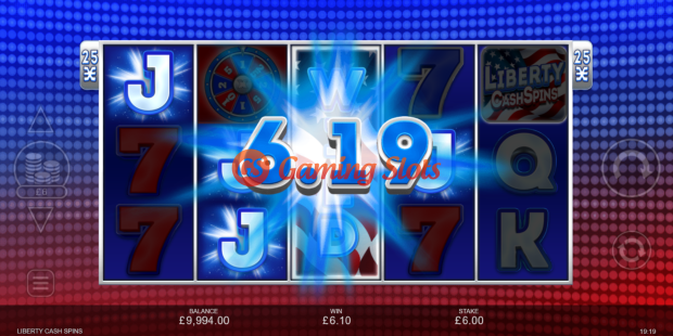 Base Game for Liberty Cash Spins slot from Inspired Gaming