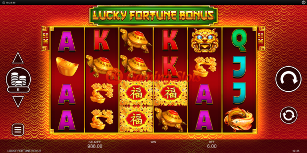 Base Game for Lucky Fortune Bonus slot from Inspired Gaming