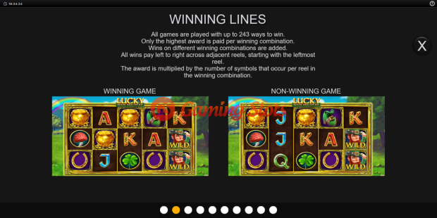 Game Rules for Lucky Ways Multiplier slot from Inspired Gaming