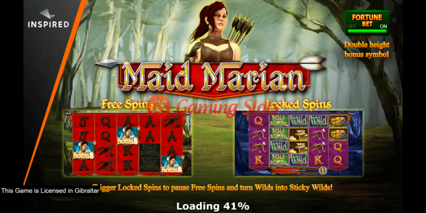 Game Intro for Maid Marian slot from Inspired Gaming
