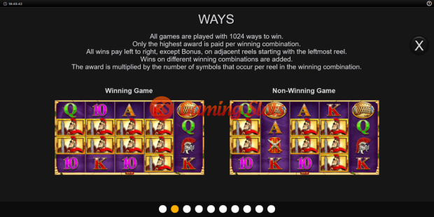 Game Rules for Maximus Payus slot from Inspired Gaming